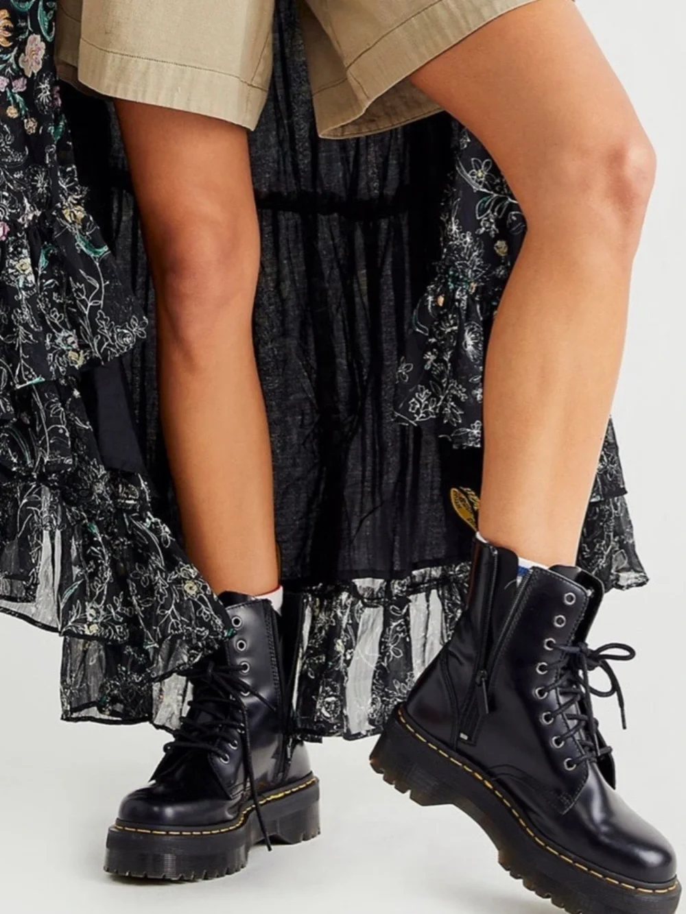 Dr Martens Jadon M 6/ W 7 Black The Jadon Boot - Black Combat Boots